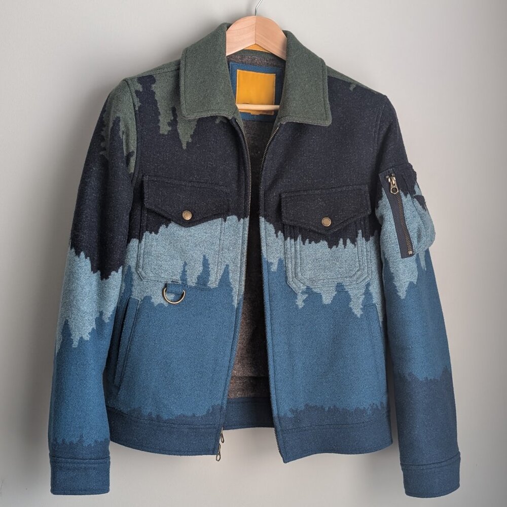 Todd Snyder x Bodega Collab Blue and Green Military Jacket